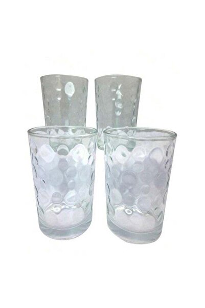Gibson طقم أكواب زجاجية شفافة من جريت فاونديشنز بنمط الفقاعات، 4 قطع، سعة 13....