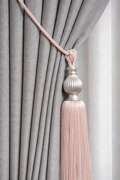 Cortibo Γκρι Αξεσουάρ Συγκράτησης Κουρτινών Τύπου Kukali για Οροφή, σε Μορφή ...