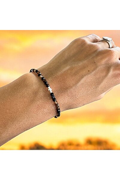 Ezera Brățară Betty din cristale de agat de cafea și argint 925