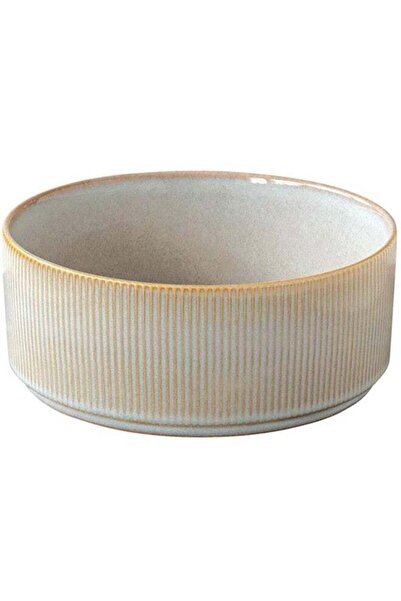 Generic Easy Life Domus Glossy Glaze Coated Ceramic Bowl Beige 16.5cm