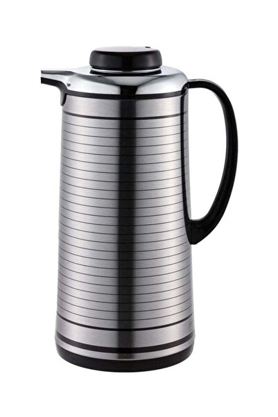 Bien Servi ترمس متين عالي الجودة من الفولاذ المقاوم للصدأ، فضي وأسود، سعة 1.6...