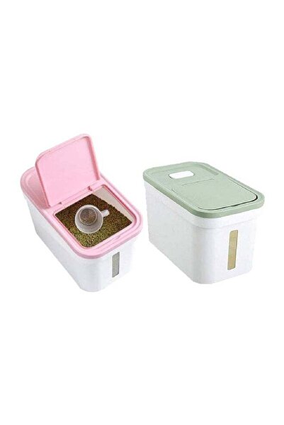 Felli 3-Piece Flip-Open Stackable Rectangular Plastic Rice Bin Set Multicolour