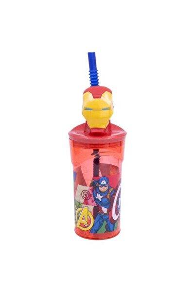 Stor Avengers Iron Man 3D Figurine Drinking Tumbler with Straw Multicolour 36...