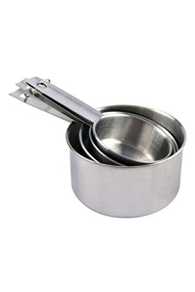 Chef Craft 4-Piece Stainless Steel Measuring Cup Set Silver