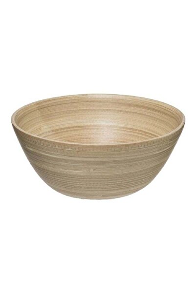 Generic وعاء سلطة من الخيزران بتصميم عصري أنيق من فايف سيمبلي سمارت، لون طبيع...