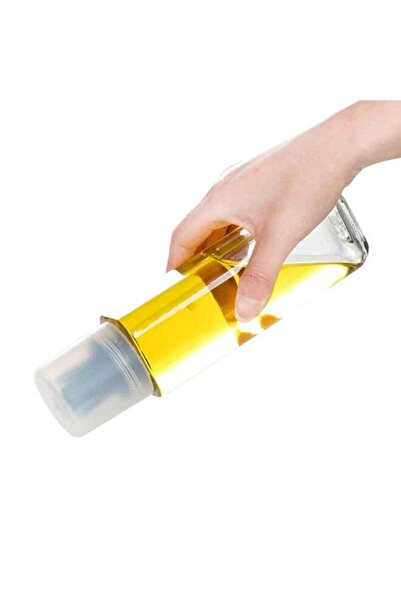 Generic Elemental Kitchen Glass Oil Bottle with Silicone Brush Clear 270ml