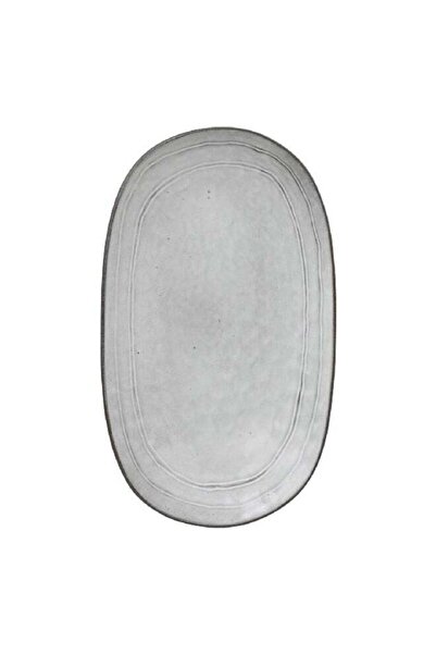 Secret de Gourmet Elegant Design Flower Serving Plate Grey 37 x 21 cm