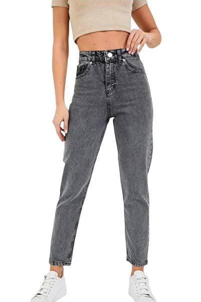 Livik Calanthe Smoked Women's Flexible High Waist Modern Boyfriend Jeans