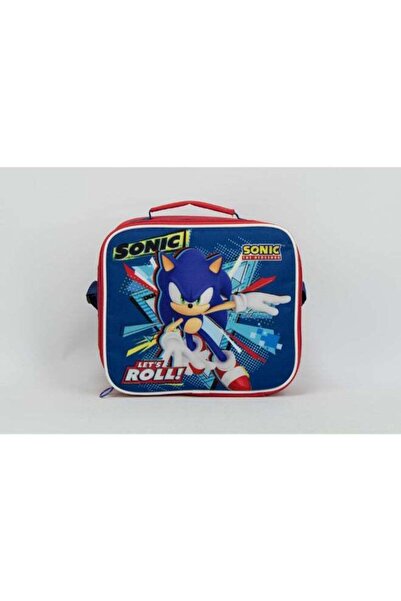 SUNCE Super Sonic Insulated Zipper Closure Lunch Tote Blue and Red