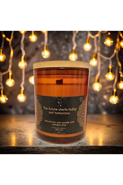 Nixy Scented soy wax candle with message, The future starts today not tomorrow