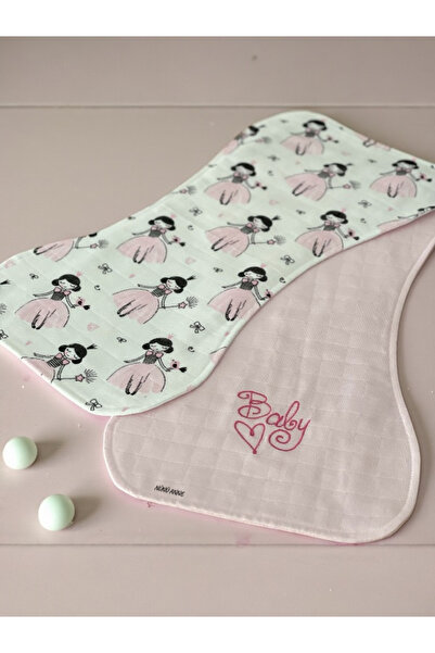 NÜNÜ ANNE , , Alezli Müslin Bebek Omuz Mendili, %100 Pamuklu Sıvı Emici / Geç...