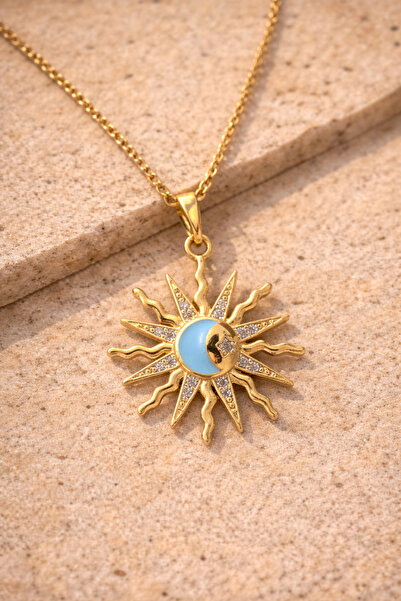 Adanova Concept Güneş Taşlı Paslanmaz Çelik Kolye