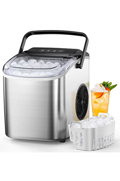 Generic Countertop Ice Maker, 25LBS Daily Ice Output, 9 Cubes Ready in 6 Mins...