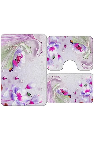 OEM Set of 3 Bath Mats with Fish Design