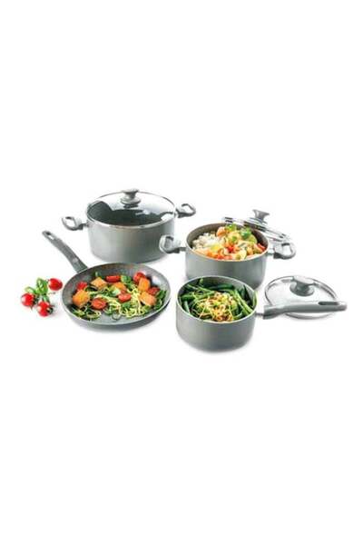 Greenpan 7-Piece Granite Cookware Set Grey