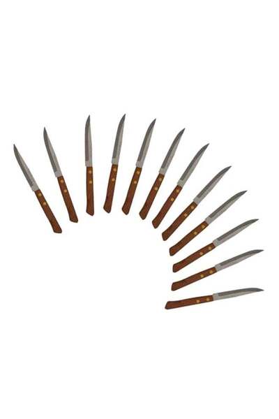 Kai 12-Piece Knife Set Brown/Silver 4inch