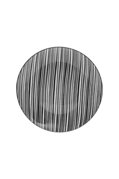 Secret de Gourmet Bohemia Zebra Stripe Pattern Porcelain Dessert Plate Black ...