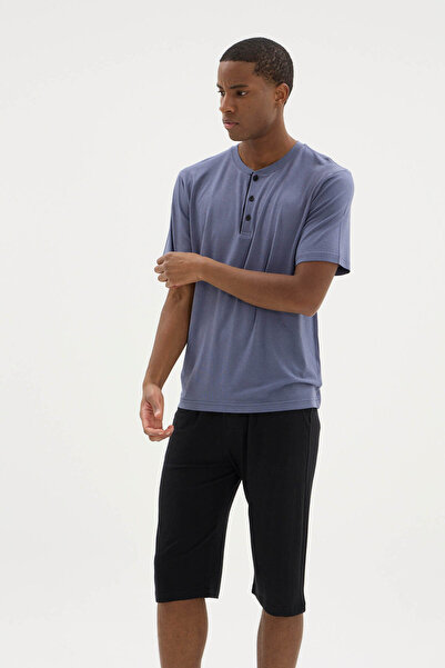 PURİFİCADO Νέα Σεζόν Ανδρικό Σετ Κάπρι με Κομψό Σχέδιο και Λαιμόκοψη Ποδηλάτου