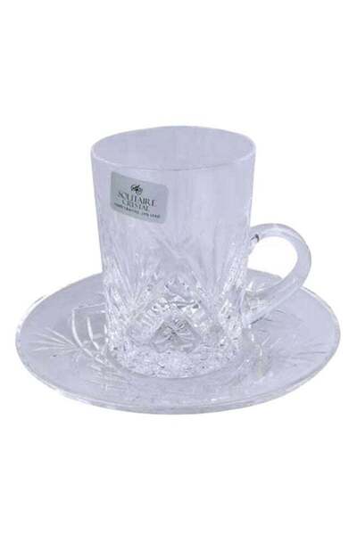 Generic Solitaire Crystal 12-Piece Turkish Coffee Set Clear