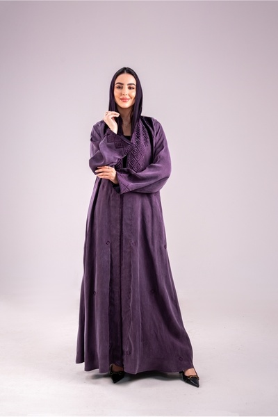 Abay Japanese silk abaya – mauve color