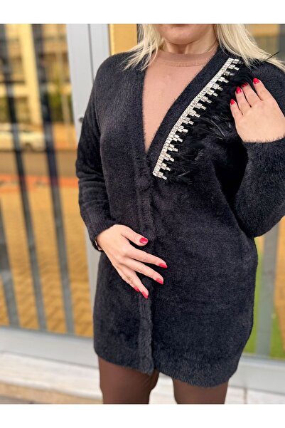 my312 tasarım peluş hırka taşlı