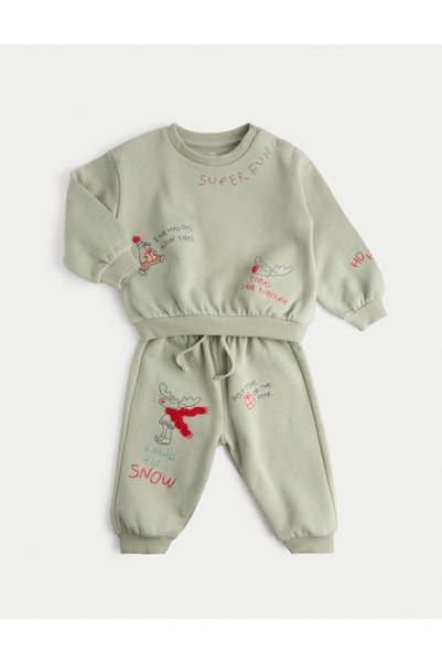Marks & Spencer Nakışlı Çocuk Takım (0-3 Yaş)