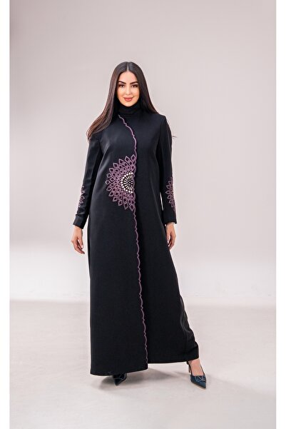 Abay Lausanne embroidered blazer - black