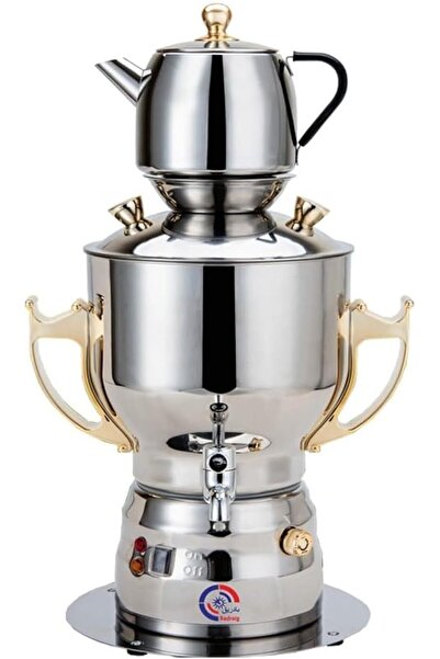 badreig Badrig Electric Samovar for Making Tea Stainless Steel, 2000 Watts, G...