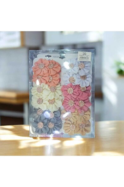 LOGO AKSESUAR Fully lined hair clips in flower shapes (12 pieces)