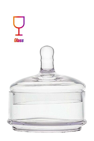 Parfait Elegant and Sturdy Glass Candy Jar with Lid Clear 13 x 12 cm