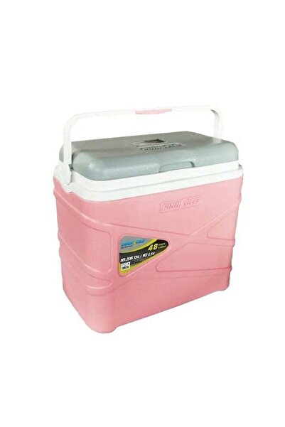 PİNNACLE صندوق تبريد بلاستيكي معزول من باسكو، لون وردي ورمادي، سعة 10 لترات، ...