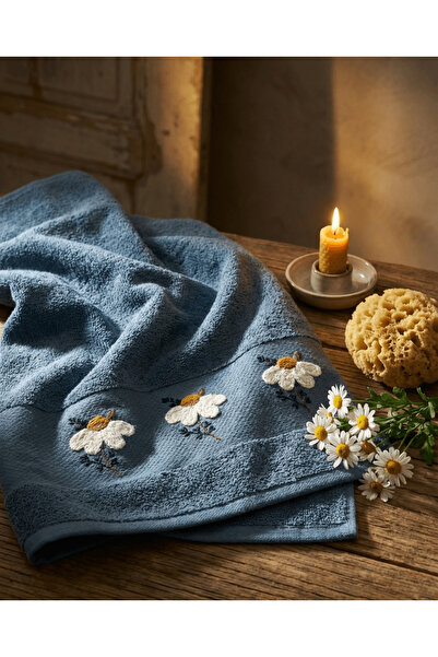 Vannes Home Luxury Punch Embroidery Detailed 2-Piece Hand and Face Towel Soft...