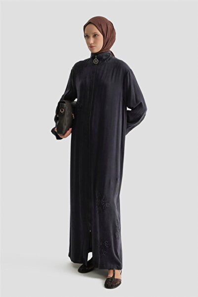 Armine Fermuarlı Kupra Ferace İndigo