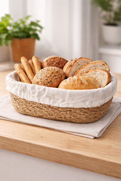 LEONEV Hasır dikdörtgen ekmeklik 22x16x8 cm