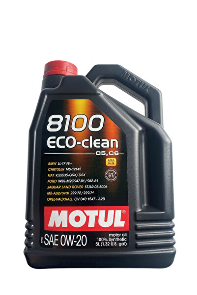Motul 0W-20 8100 Eco-Clean 5 Lt Motor Yağı