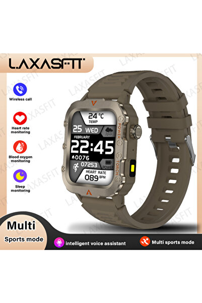 Choice Brown LAXASFIT New Men's Smart Watch LED Flashlight Outdoor Sports Sma...