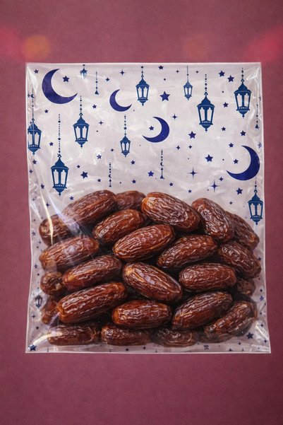 Palifix 25 Adet 13x23 Gıdaya Uygun Hilal Yıldız Kandil Desenli OPP Şeffaf Poş...