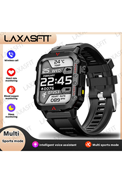 Choice Black LAXASFIT New Men's Smart Watch LED Flashlight Outdoor Sports Sma...