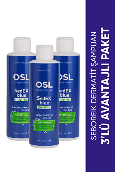 OSL Omega Skin Lab Osl Sedex Blue Shampoo 3-Pack 200ml