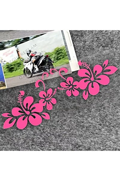 ÖZGÜL REKLAM Hawaiian Hibiscus çiçek deseni sticker Araba sticker / Motor Sti...