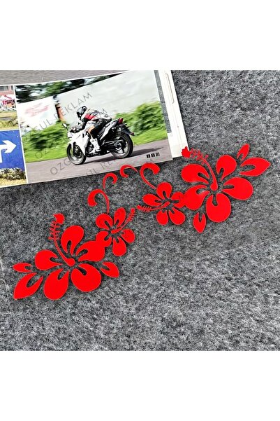 ÖZGÜL REKLAM Hawaiian Hibiscus çiçek deseni sticker Araba sticker / Motor Sti...
