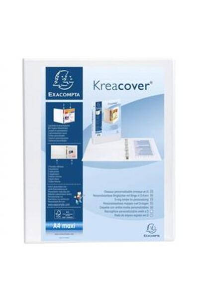 Exacompta Mechanical Ring Binder A4+ 4 Rings 34mm 2 Pockets Kreacover