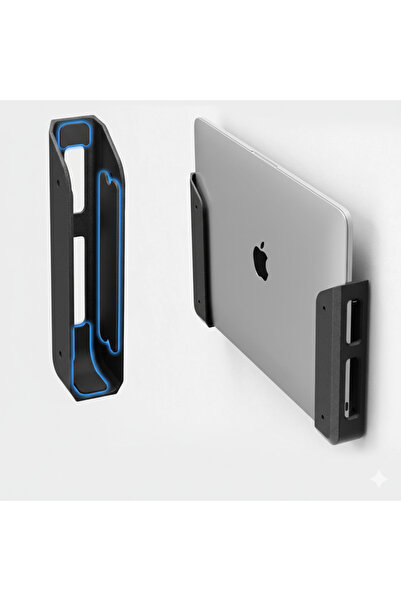 Zilvana Duvar/Masa Altı Yapışkanlı Laptop & Tablet Stand Tutucu (1 Çift)