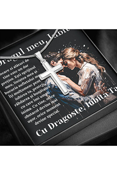 OEM Gift for Loved One - Necklace with Cross and Love Message