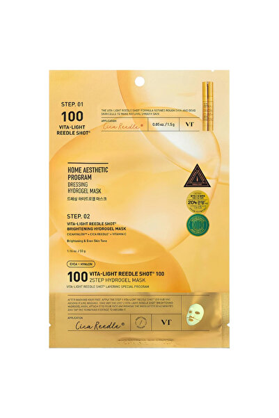 VT COSMETICS Vita-Light Reedle Shot 100 Masca cu hidrogel in 2 trepte Masca d...