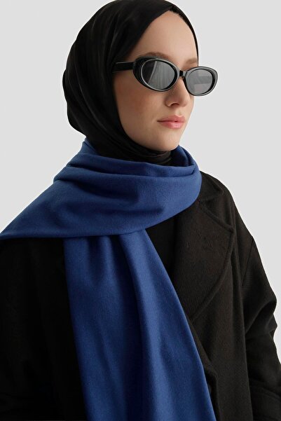 Armine Püsküllü Akrilik Atkı Saks