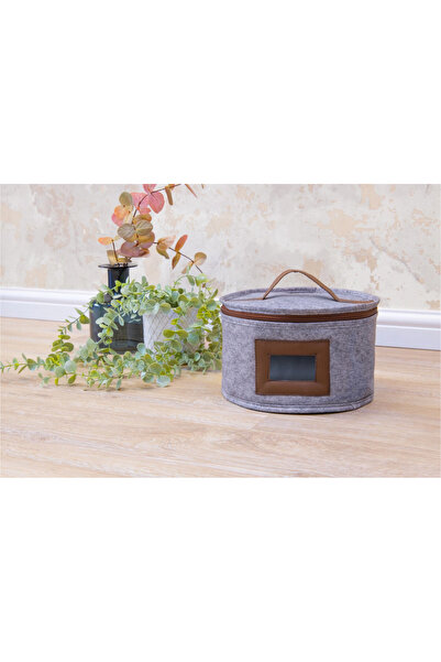 Kanonik Education Leather Striped Windowed Round Multi-Purpose Organizer Orga...