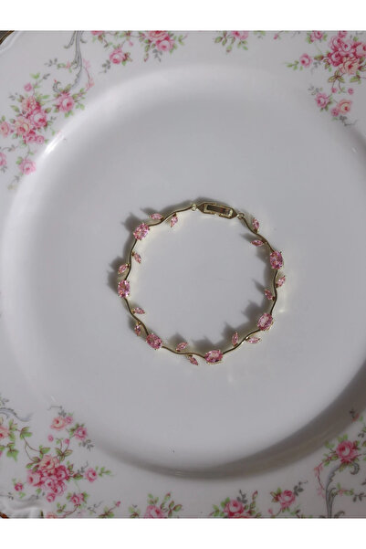 Reorah Collection Pembe Tulip Garden Bileklik