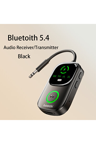 Toocki Black Audio Receiver Wireless Transmitter Bluetooth 5.4 Adapter 2 in 1...