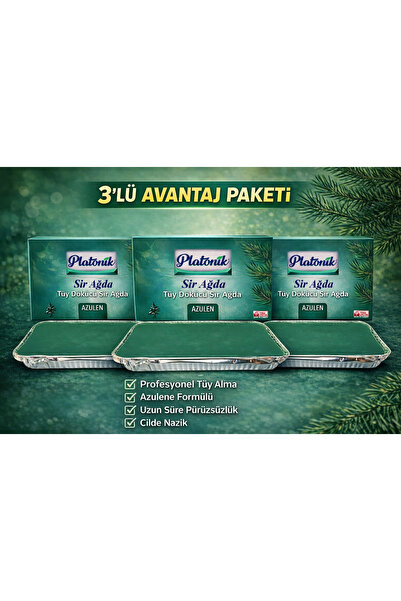 Platonik Kalıp Ağda Azulen 3 Lü Ekonomik Paket